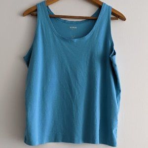 Avenue Turquoise Blue Basic Tank Top Size 22/24